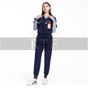 Uniformes médicos de diseño personalizado unisex, ropa de enfermera de hospital transpirable de talla grande XL, ropa deportiva Raw to Fine Fitness - Product Image 4