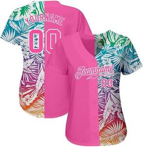 เสื้อเบสบอลสีดำและสีชมพูสำหรับผู้ชายผู้หญิงเยาวชน | ชื่อส่วนตัวหมายเลขโลโก้ | ชุดกีฬาพิมพ์หรือเย็บ - Product Image 2