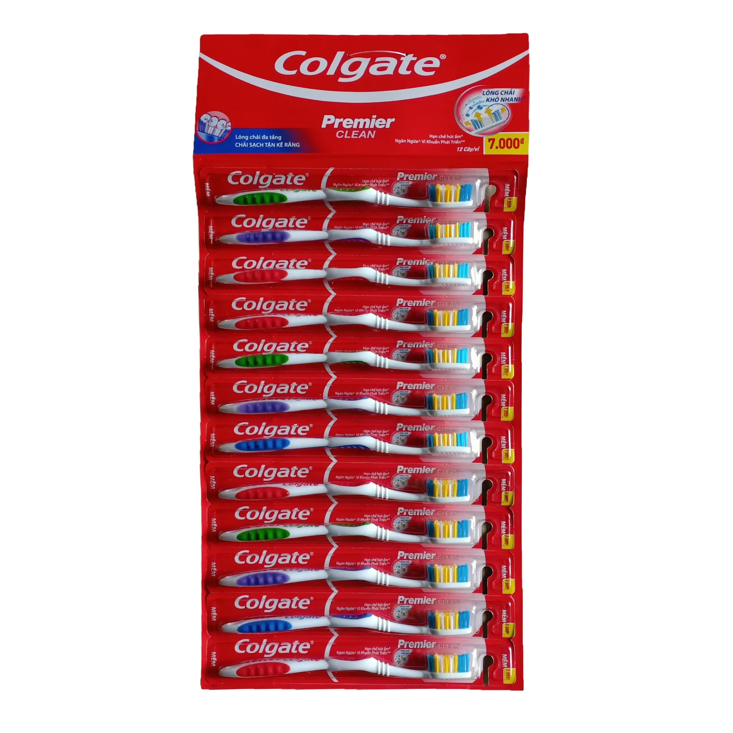 Brosse à dents Colgate Premier Clean 12 pièces x24 288pc/vente en gros brosse à dents Colgate Vietnam/exportateur de brosse à dents Colgate