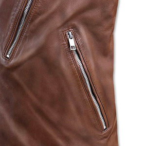 Vestes en cuir avec logo brodé personnalisé Prix de gros Vestes en cuir de haute qualité Nouvelle mode Veste d'hiver en cuir - Product Image 5