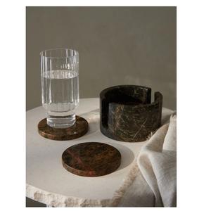 Vente en gros sous-verres ronds blancs en pierre pour hôtel et restaurant tapis et serviettes de cuisine décoratifs pour la maison - Product Image 4