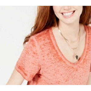 Top American Rag Juniors' Burnout Arancione Scuro Taglia XS per Ragazze con Caratteristica Traspirante - Product Image 2