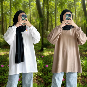 เสื้อเบลาส์และเชิ้ตแขนยาวทรงบอลลูนผ้าฝ้ายพรีเมียมสำหรับผู้หญิง สวมใส่สบาย ระบายอากาศได้ดี ทรงหลวม - Product Image 3