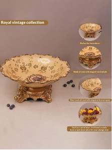 Frutero con estampado de flores Cuenco de almacenamiento Premium antiguo - Product Image 5