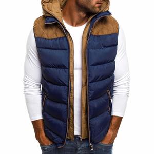 Chaquetas sin mangas de invierno para hombre con capucha 2025 nueva moda Otoño cremallera chaleco frío estilo coreano bordado prendas de vestir exteriores masculinas - Product Image 1
