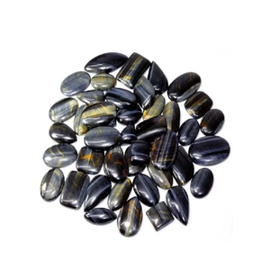 หินธรรมชาติคริสตัลพลอยตาเสือสีฟ้าผสมรูปร่างหลวมการรักษาอัญมณี Cabochon พลอยอัญมณีทั้งหมดทรง Cabochon - Product Image 5