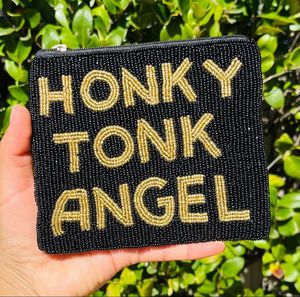 Country Girl Seed Beaded Coin Pouch Makeup Bag Cute <b>Mini</b> <b>Canvas</b> Purse with Zippered Closure Patterned Lovely Embroidered Style - Product Image 2