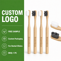 Brosse à dents en bambou pour enfants, poils souples, pour l'hygiène bucco-dentaire des enfants, logo gravé pour les soins dentaires et les hôtels, vente en gros