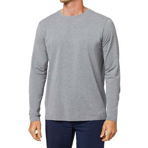 Camisetas de Manga Larga Térmicas 100% Algodón para Hombre, Logotipo Personalizado, Color Sólido, Cuello Redondo, Corte Regular - Product Image 1