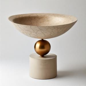 Bol de service de luxe en aluminium fait main Gilded Aura, forme ronde personnalisée, pour la décoration de la maison, des hôtels, des mariages et des événements - Product Image 2