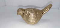 Sculpture d'oiseau perroquet argenté, design moderne, décoration d'intérieur, artisanat en métal, salon, salle à manger