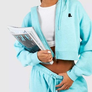 Hot Vintage Acid Wash 2 en 1 Sweat à capuche zippé d'hiver lourd pour femme 100% coton - Product Image 3