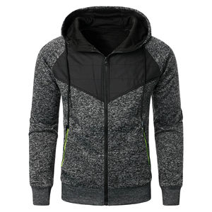 Sudadera de moda de alta calidad de gran tamaño personalizada, Jersey Unisex de invierno cálido, sudadera deportiva en blanco con cremallera para hombre - Product Image 4