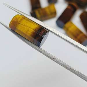 <b>Tiger</b> <b>Eye</b> Faceted Handcrafted 10x6 mm Oval Cut Natural Yellow Gemstones Pipe Shape Loose Gemstones for <b>Jewelry</b> - Product Image 3