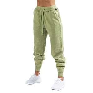 กางเกงวอร์มทรงจ็อกเกอร์ผ้าเฟรนช์เทอร์รี่แบบสโตนวอชสำหรับผู้หญิงปี 2025 ระบายอากาศได้ดี แห้งเร็ว ทรงขาบาน เอวกลาง แบบเรียบ - Product Image 2