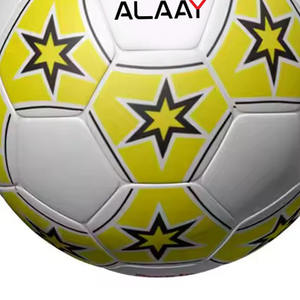 Alaay Ballon de football personnalisable cousu à la machine Couverture en PVC et PU Motifs colorés - Product Image 5