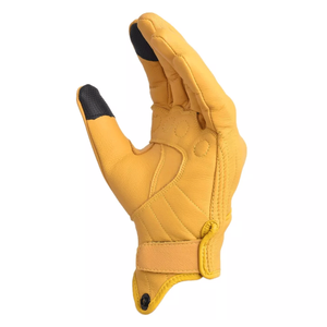 Gants de moto unisexes en cuir jaune à doigts entiers grande taille avec écran tactile respirant vêtements de course automobile pour la moto - Product Image 5