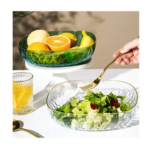 Ánh sáng sang trọng nước trái cây tấm đồ ăn nhẹ trong suốt đĩa trái cây khô phong cách Châu Âu Bát salad