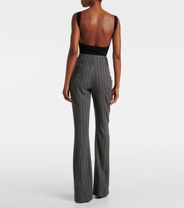 Pantalones de chándal Acampanados para mujer de primera calidad, pantalones de Yoga informales con corte moderno y elegante, decoración de encaje de costura fina, suministro ODM para el verano - Product Image 5