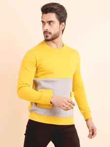 Sweat-shirt Loopknit Premium le plus vendu 100% coton à manches longues col jaune confortable essentiel pour une tenue toute la journée pour l'hiver - Product Image 4