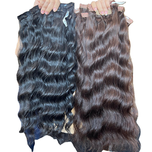 Blonde 100% Extensions de cheveux humains vietnamiens à clipser Style long 30 pouces longueur étirée Double trame Machine Texture profonde-HD - Product Image 1