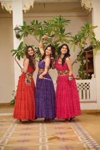 2024 été nouvelle mode filles longue grande taille col rond Foux georgette bandhni imprimer mariage plage formel parole longueur vêtements - Product Image 4