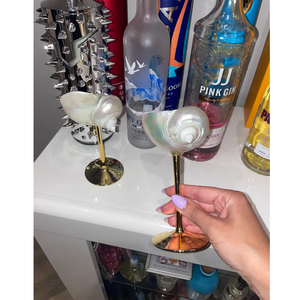 Copa de Vino de Concha Natural, Regalos para Damas de Honor de Boda en la Playa - Product Image 3