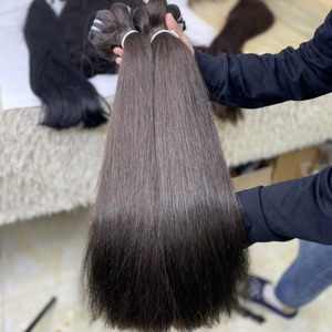 ผมต่อแบบ100% ผมตรง Remy แบบคู่เครื่องทำสีธรรมชาติสีดำ - Product Image 2