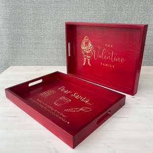 ถาดขนมซานต้า ถาดเสิร์ฟคริสต์มาส 430x350x45 มม. สำหรับอุปกรณ์วันหยุด - Product Image 2