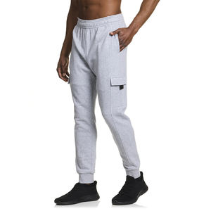 Excellent Quality Adult Men's <b>Joggers</b> Pants White Color <b>Slim</b> Fit Comfortable Exercise Gym Sweatpants With Elastic Waistband - Product Image 4