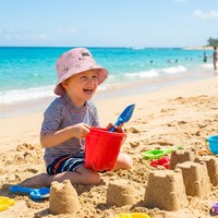 Chapeau Bob Réversible Adorable à Imprimé Feuilles de Dessin Animé 100% Coton Double Face Anti-UV pour Tout-Petits Garçons Filles Plage Extérieur Voyage