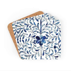 Elegantes Posavasos Hechos a Mano con Incrustaciones de Hueso Real de Rajastán, Tapetes y Almohadillas de Nogal para Mesa de Té y Comedor - Product Image 1