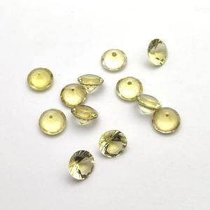 Cuarzo limón Natural 10mm corte de espejo redondo 3,2 Cts cuarzo amarillo facetado calidad limpia Color brillante piedra preciosa suelta para joyería - Product Image 1