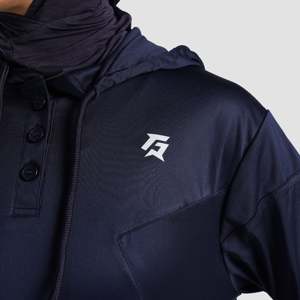 Ropa Deportiva Enigma Modest con Top Cubierto en Color Azul Marino - Product Image 5