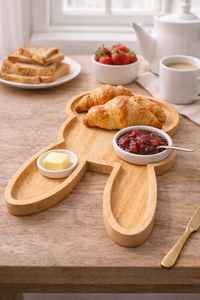 Bandeja de Servir con Forma de Conejo de Madera - Plato Decorativo con Acabado Pulido, Ecológico y Duradero para Uso en la Cocina del Hogar y Regalos - Product Image 3