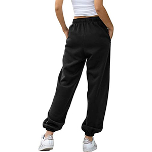 Pantalons de survêtement décontractés pour femmes Taille haute Taille élastique Pantalons de jogging d'entraînement Coupe régulière Pantalons de jogging de course Pantalons de détente actifs - Product Image 4