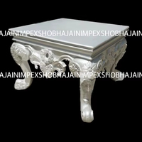 Table console en fibre moderne, petite et blanche, idéale pour les mariages et les cérémonies Sangeet