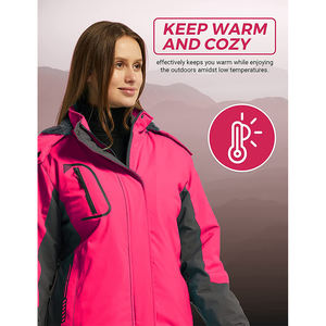 New Fashion <b>Women</b> Autumn <b>Winter</b> Windproof <b>Waterproof</b> Breathable Warm Pockets <b>Coat</b> Long Sleeve Outdoor Jacket - Product Image 3