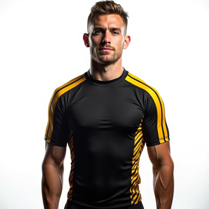 MMA Respirant BJJ Rash Guards Premium Haute Qualité Personnalisé Sublimation Impression Durable Formation Anti UV Séchage Rapide 100% - Product Image 3