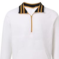 Vente en gros Alpha White Quarter Zip Sweatshirt-Pull lettre grecque brodé personnalisé pour hommes et femmes