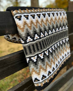 Western Show Horse Saddle Blanket Diseño de Nueva Zelanda Manta de sillín de lana hecha a mano Top Wool Saddle Pad Size - Product Image 4