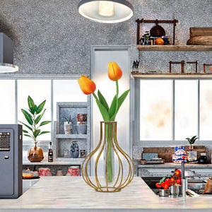 Jarrón Decorativo de Metal con Estilo Cultural para el Hogar, con un Aspecto Refinado y Versatilidad Portátil, Ideal para Decoración Diaria y de Temporada - Product Image 6