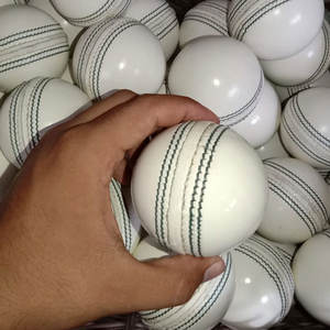 A Grade Cowhide Quality <b>Leather</b> 6 White <b>Leather</b> Cricket Ball No <b>Stamp</b> for Indoor and Outdoor Practice Cricket Balls - Product Image 6