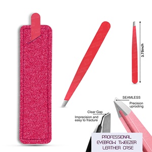 Renewable <b>Light</b> Weight German Stainless Steel Precision Slanted Tip Eyebrow Tweezers With Long lasting and Softy Use - Product Image 3