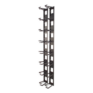 Per SCHNEIDER ELECTRIC AR8442 APC NetShelter Gestione Cavi 8 Anelli Verticali Neri da 55 mm x 766 mm Set di Anelli per Cavi Vassoio Portacavi - Product Image 1