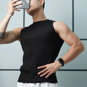 Débardeur côtelé coupe ajustée SP12 en mélange de coton extensible conçu pour améliorer le physique et offrir un confort toute la journée - Product Image 1