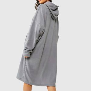 Sudaderas con capucha largas islámicas para mujer de la mejor calidad, ropa de calle de moda, sudaderas con capucha musulmanas de punto de invierno - Product Image 5