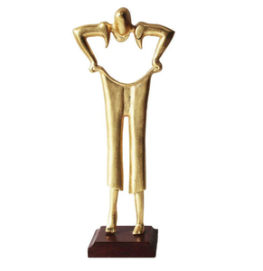 Objet de décoration de table, objet de décoration de bureau, objet de décoration de maison vintage en forme d'arbre, finition dorée, pour le salon - Product Image 1