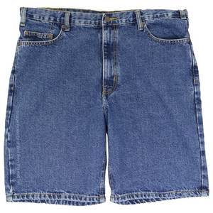 Short en jean à jambes larges bleu d'été pour hommes, coupe ample, confortable, style de rue, broderie, design respirant pour le quotidien - Product Image 2