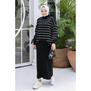 Pinstripe Crop Ensemble 2 Pièces Noir - Product Image 4